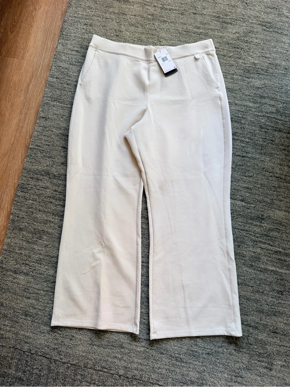 Nike Cream Wide-Leg High-Rise Pants